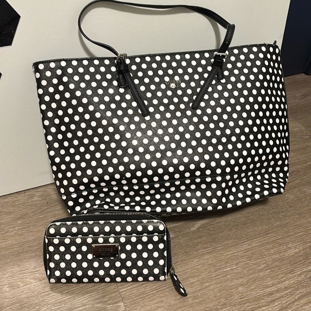 Guess tote and wallet